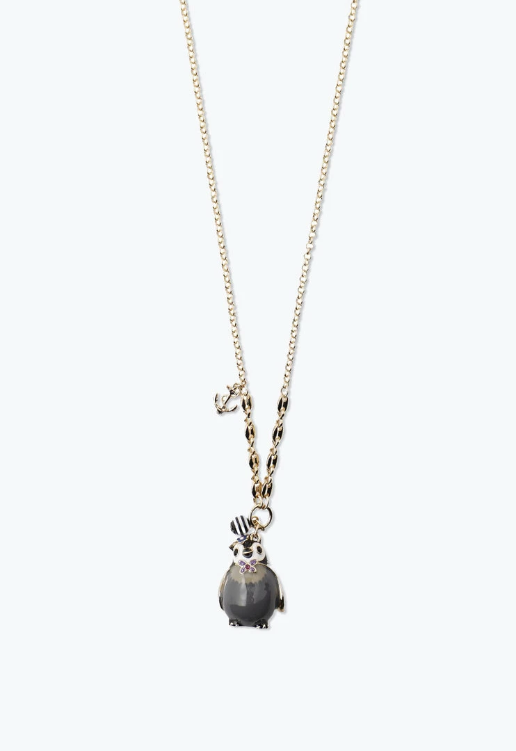 Vendome Penguin Necklace <br> Black ACCESSORIES 3 Vendome Penguin Necklace Black ACCESSORIES