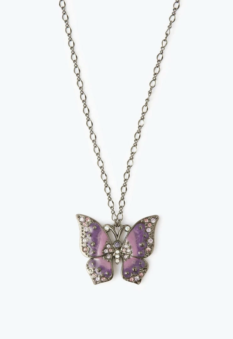 Vendome Butterfly Necklace <br> Black 4 Vendome Butterfly Necklace Black
