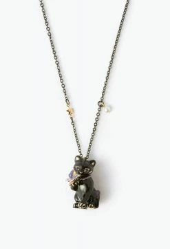 Vendome Cat Necklace Black ACCESSORIES