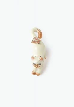 Vendome Cat Brooch White ACCESSORIES