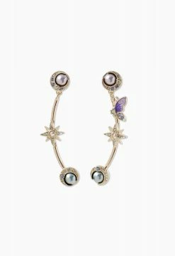 Vendome ACCESSORIES Butterfly Starry Night Earrings Lavender