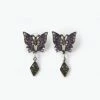 Vendome Butterfly Earrings Black