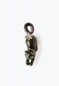 Vendome Cat Brooch Black ACCESSORIES