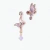 Vendome ACCESSORIES Butterfly Earrings Purple