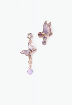Vendome ACCESSORIES Butterfly Earrings Purple