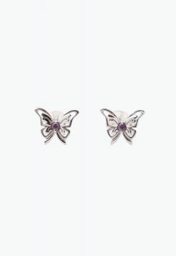 Vendome ACCESSORIES Ribbon Butterfly Earing Silver