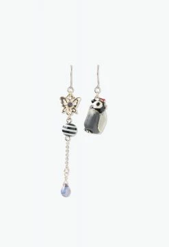 Vendome Baby Penguin Butterfly Earing Black