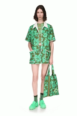 Anna Sui Tropical Havana Cabana French Terry Jacket