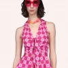 Anna Sui Utopian Gingham Halter Top