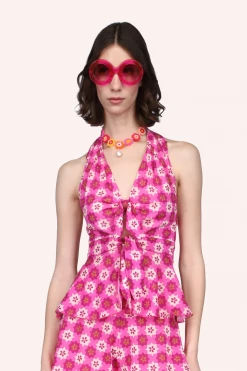 Anna Sui Utopian Gingham Halter Top