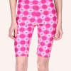 Anna Sui Utopian Gingham Bike Shorts Neon Pink