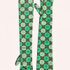 Anna Sui Spring '22 Utopian Gingham Gloves Glo Green