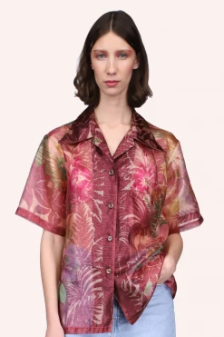 Anna Sui Tropical Paradise Button Down Top Spring '22