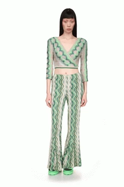 Anna Sui Spring '22 Wave Rider Knit Wrap Top