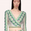 Anna Sui Spring '22 Wave Rider Knit Wrap Top 1 Anna Sui Spring '22 Wave Rider Knit Wrap Top