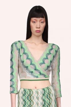 Anna Sui Spring '22 Wave Rider Knit Wrap Top
