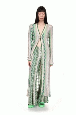Anna Sui Wave Rider Knit Maxi Cardigan