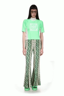Anna Sui Spring '22 Neon Spandex Surf Top