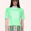 Anna Sui Spring '22 Neon Spandex Surf Top