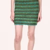 Anna Sui Spring '22 Ombre Hand Crochet Skirt By Konry K Jungle Green