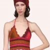 Anna Sui Spring '22 Ombre Hand Crochet Camisole By Konry KRaspberry