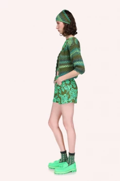 Anna Sui Ombre Hand Crochet Cardigan By Konry K Jungle Green