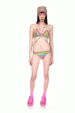 Anna Sui Spring '22 Ombre Hand Crochet Bikini Set By Konry K