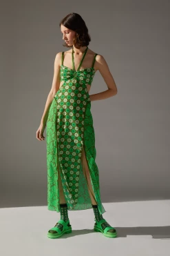 Anna Sui Spring '22 Bird Of Paradise Halter Dress