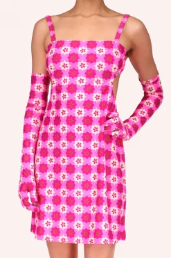 Anna Sui Utopian Gingham Cutout Dress Spring '22