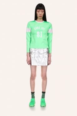 Anna Sui Spring '22 Neon Spandex Football Jersey