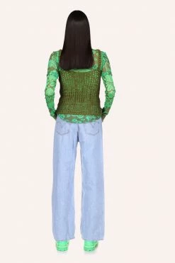 Anna Sui Rainbow 3D Floral Hand Crochet Vest Spring '22