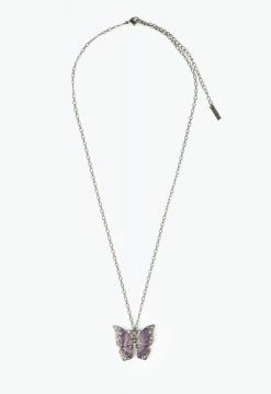 Vendome Butterfly Necklace Black