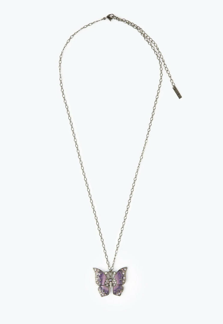 Vendome Butterfly Necklace <br> Black 3 Vendome Butterfly Necklace Black