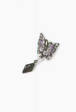 Vendome Butterfly Earrings Black