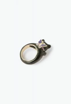 Vendome Cat Ring Black