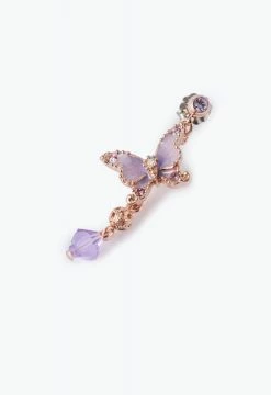 Vendome ACCESSORIES Butterfly Earrings Purple