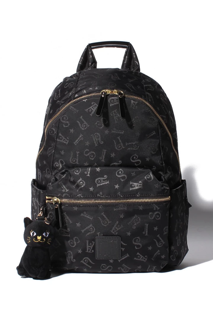 Kuipo Anna Sui Monogram Backpack <br> Black ACCESSORIES 3 Kuipo Anna Sui Monogram Backpack Black ACCESSORIES