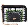 Kuipo ACCESSORIES Pansy Panel Flora Small Wallet Black
