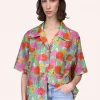 Anna Sui Spring '22 Beckoning Blossoms Button Down Top <br> Marigold 2 Anna Sui Spring '22 Beckoning Blossoms Button Down Top Marigold