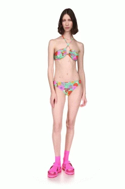 Anna Sui Spring '22 Beckoning Blossoms String Bikini Set