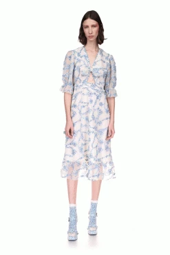 Anna Sui Ring Around The Rosie Puff Sleeve Tulle Dress