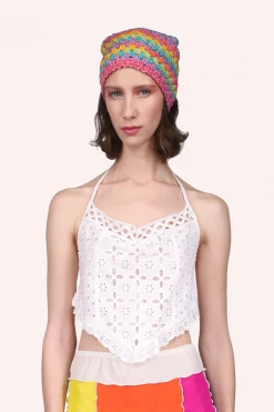 Anna Sui Spring'22 Enchanting Eyelet Halter Top