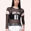 Anna Sui Sheer Mesh Football Jersey