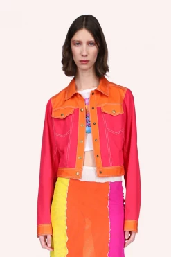 Anna Sui Spring '22 Colorblock Denim Jacket