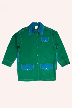 Anna Sui Colorblock Denim Chore Jacket