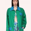 Anna Sui Colorblock Denim Chore Jacket