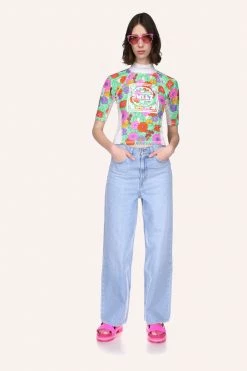 Anna Sui Spring '22 Beckoning Blossoms Surf Top <br> Marigold 11 Anna Sui Spring '22 Beckoning Blossoms Surf Top Marigold