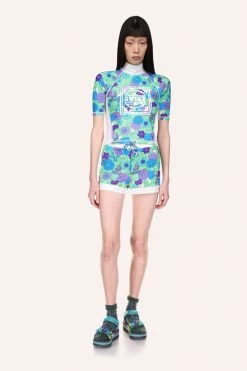 Anna Sui Beckoning Blossoms Surf Top Orchid