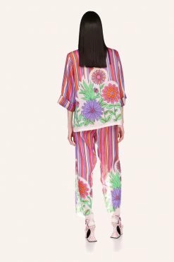 Anna Sui Spring '22 Dazzling Dahlia Stripe Button Down Top 11 Anna Sui Spring '22 Dazzling Dahlia Stripe Button Down Top