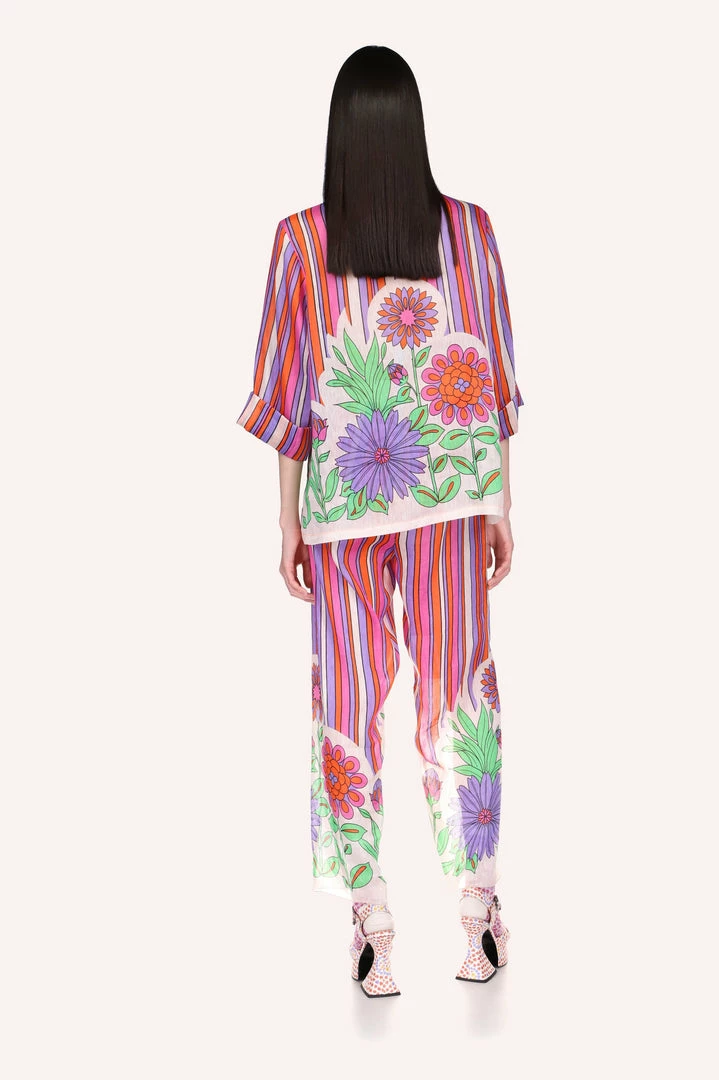 Anna Sui Spring '22 Dazzling Dahlia Stripe Button Down Top 7 Anna Sui Spring '22 Dazzling Dahlia Stripe Button Down Top